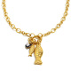 Collier avec pendentif en forme de poisson irrégulier et fermoir à ressort - Or