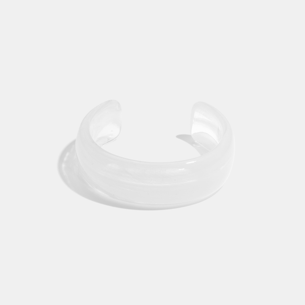 Bracelet Manchette Simple En Acrylique Dégradé De Couleurs Pour Femme, 1 Pièce 