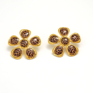 1 Paire De Boucles D'Oreilles À Tige En Acier Inoxydable Couleur Or Pour Femme, Série Simple, Motif Fleur Naturelle h5 