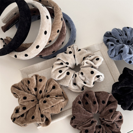 1 bandeau pour femme en tissu à pois rétro de la série classique 2
