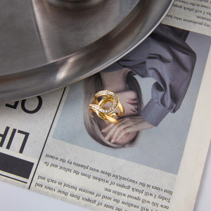 Bague Daily Twist En Acier Inoxydable Étanche Couleur Or (1 Pièce) h5 Image6