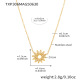 TXP306-Collier tournesol en or et zircon blanc 5A 40+5 cm