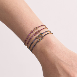 Ensembles De Bijoux Élégants Infinity En Acier Inoxydable Étanche Couleur Or Pour Femmes h5 Image3
