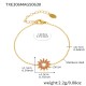 TXE306-Bracelet en or rose rouge avec zircon 5A et tournesol 15+5 cm Image4