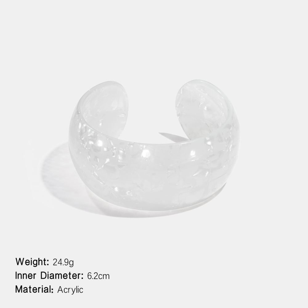Bracelet Manchette En Acrylique À Carreaux Pour Femme, Série Simple, 1 Pièce Image2