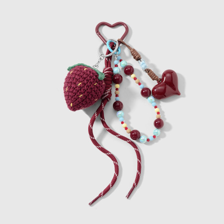 1 breloque de sac fraise