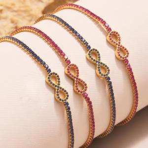 Ensembles De Bijoux Élégants Infinity En Acier Inoxydable Étanche Couleur Or Pour Femmes h5 Image2