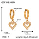 Q011-Boucles d'oreilles cœur en or-Petites Image7