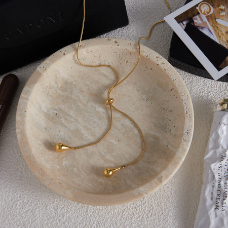 1 magnifique collier long pour femme en acier inoxydable imperméable avec pendentif goutte quotidien