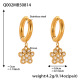 Boucles d'oreilles griffes d'ours dorées et brillantes Image2