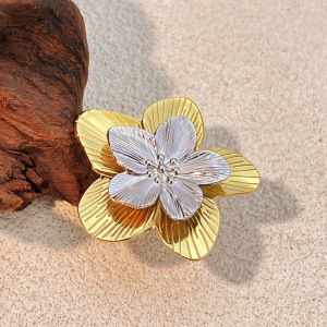 Ensemble De Boucles D'Oreilles À Fleurs En Acier Inoxydable Étanche, Couleurs Assorties h5 Image3