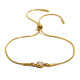 Bracelet fin à chaîne serpent et zircons ronds - Or - Zirconium blanc Image7