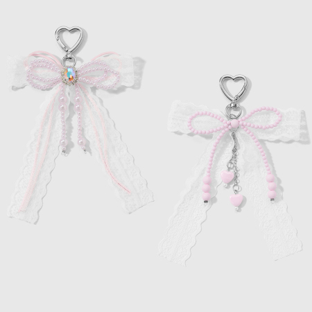 1 breloque de sac en forme de nœud papillon en perles 2