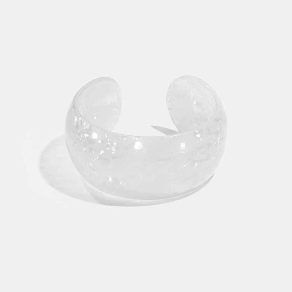 Bracelet Manchette En Acrylique À Carreaux Pour Femme, Série Simple, 1 Pièce 