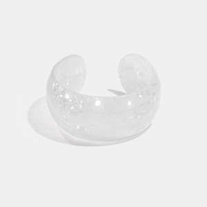 Bracelet Manchette En Acrylique À Carreaux Pour Femme, Série Simple, 1 Pièce h5 