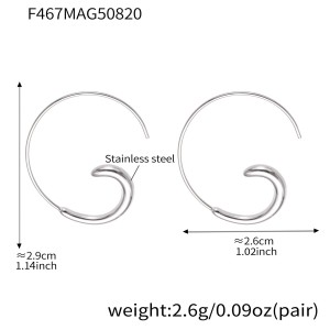 1 Paire De Boucles D'Oreilles Créoles Minimalistes Irrégulières En Acier Inoxydable Étanche Couleur Or Pour Femme h5 