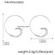 F467-Boucles d'oreilles en acier 