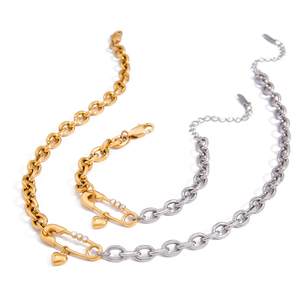 Ensembles De Bijoux Pour Femmes Avec Trombone Romantique En Acier Inoxydable, Étanches Et De Couleur Dorée h5Image7