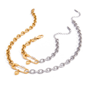 Ensembles De Bijoux Pour Femmes Avec Trombone Romantique En Acier Inoxydable, Étanches Et De Couleur Dorée h5 Image7