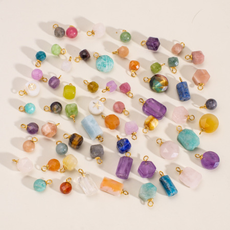 Pendentifs pour femmes en pierres naturelles de forme irrégulière, simples et décontractés, à faire soi-même, 1 pièce