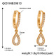 Boucles d'oreilles en forme de larme dorée et zircons sertis de diamants Image13
