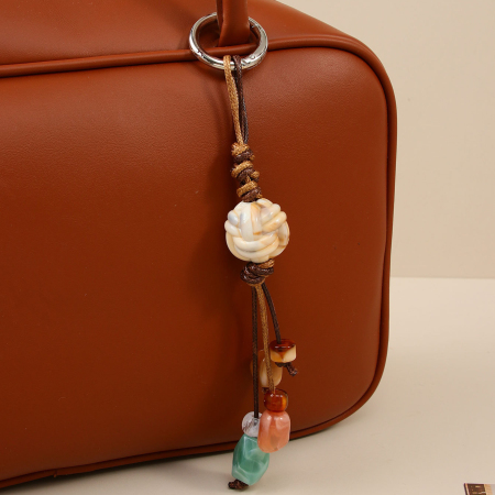 Breloques de sac pour femme en résine, série classique, motif simple étoile et cercle 2