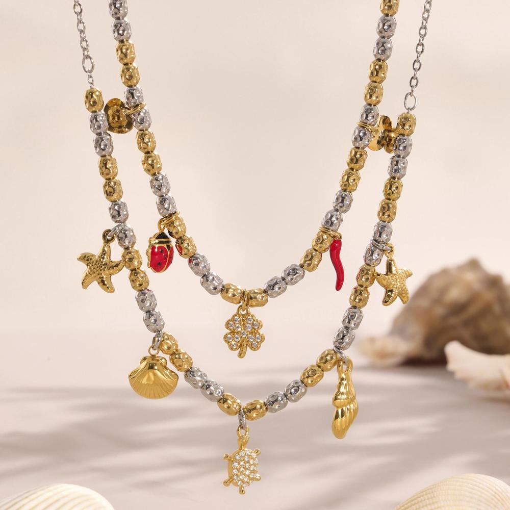 Ensembles De Bijoux De Luxe Pour Femmes, En Acier Inoxydable, Étanches, Couleur Or, Avec Zircon, Motif Animal. Image2