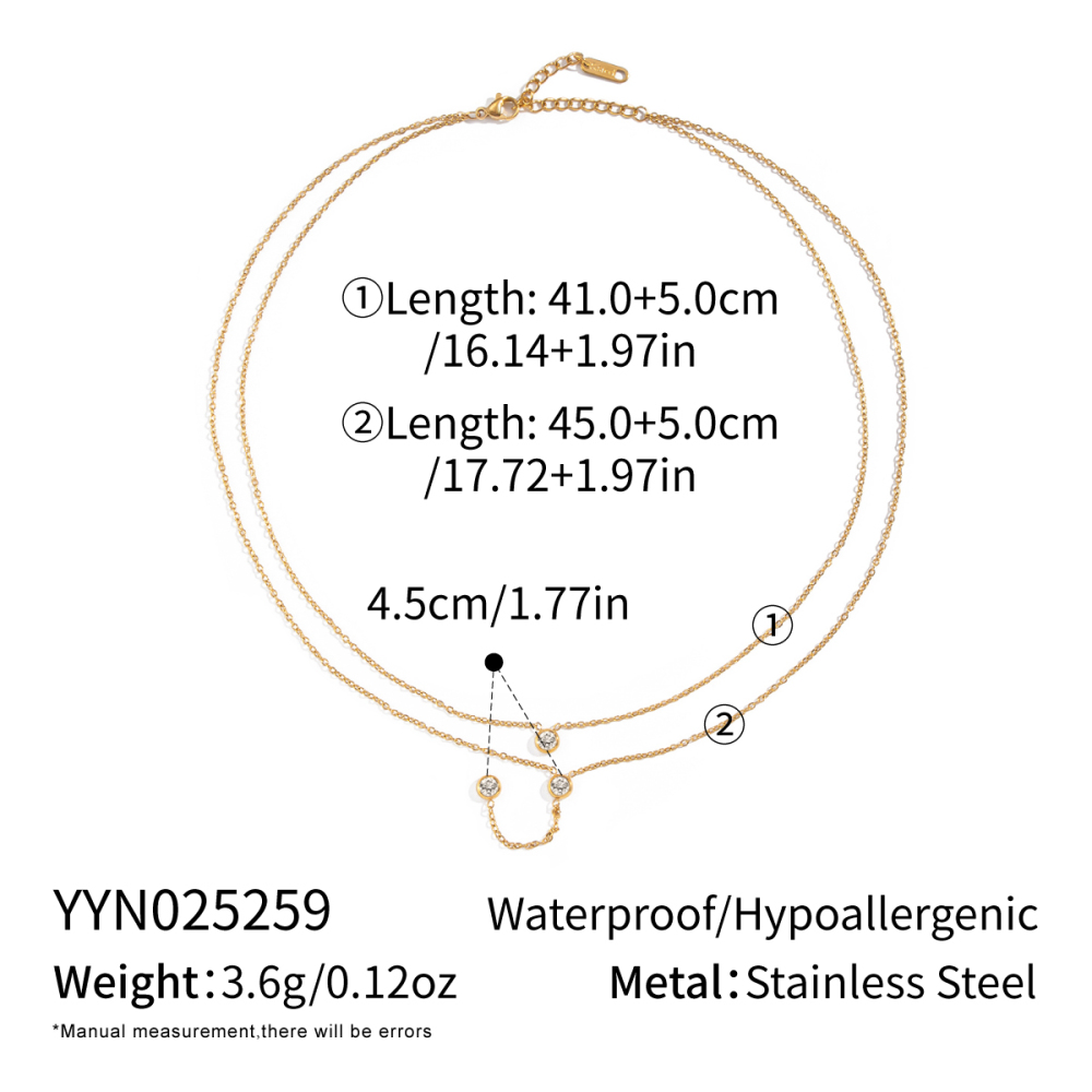 Collier Pendentif Femme Luxueux Avec Pompon Rond, En Acier Inoxydable Étanche Couleur Or Et Zircon.