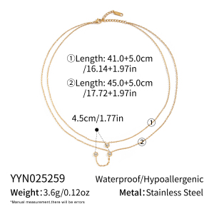 Collier Pendentif Femme Luxueux Avec Pompon Rond, En Acier Inoxydable Étanche Couleur Or Et Zircon. h5