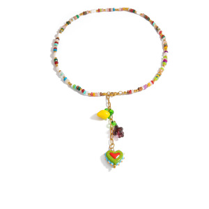 Collier De Perles Pour Femme, 1 Pièce, Motif Raisin, Blocage De Couleur h5 Image6