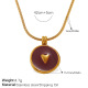 XL794RDG Collier en or et huile goutte rouge Image5