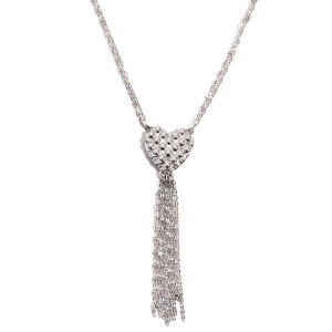 Collier Pendentif Femme En Forme De Cœur Sexy, En Acier Inoxydable Étanche, Couleur Argent (1 Pièce) h5 Image6