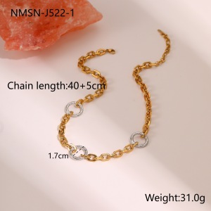 Collier Chaîne Femme En Acier Inoxydable Imperméable, Coloris Assortis, 1 Pièce h5 
