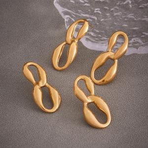 1 Paire De Boucles D'Oreilles Puces Minimalistes En Acier Inoxydable Étanches Pour Femmes h5 Image5