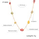 P1898-Collier de perles d'imitation en pierre naturelle-45+5cm (la couleur de la pierre naturelle peut être légèrement diffé Image3