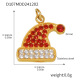 Pendentif chapeau de Noël doré Image7