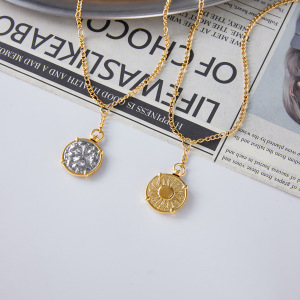 Ensembles De Bijoux Pour Femmes Classic Sun À Double Face En Acier Inoxydable Étanche Couleur Or h5 Image5
