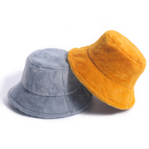 1 Chapeau De Pêcheur En Peluche De Couleur Unie h5 Image2