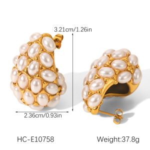 1 Paire De Boucles D'Oreilles Puces Simples Et Élégantes Pour Femme, En Acier Inoxydable Imperméable, De Forme Irrégulière. h5 Image2