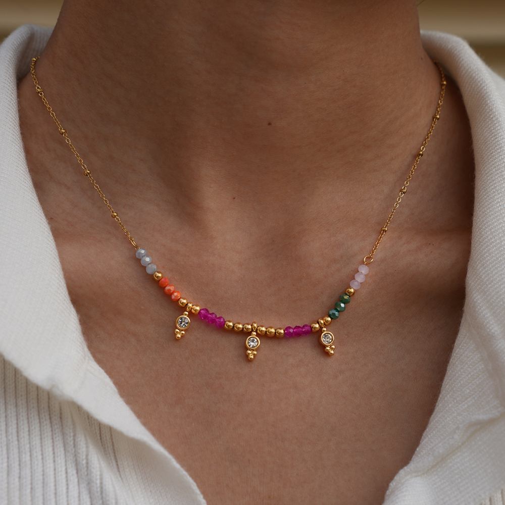 Ensembles De Bijoux Pour Femmes En Acier Inoxydable De Forme Simple Et Irrégulière, Étanches, Couleur Or h5Image5