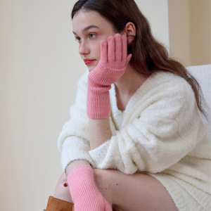1 Paire De Gants Classiques Sans Doigts En Polyester Pour Femme, Pour Écran Tactile h5 Image3