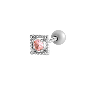 Boucle D'Oreille Piercing En Forme De Cœur En Cuivre Doré Et Zircon h5 