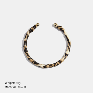 Bracelet Manchette En Alliage De Cuir Léopard Rétro 1 Pièce h5 Image2