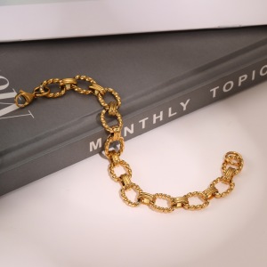 Bracelet Chaîne Simple En Acier Inoxydable Étanche Pour Femme (1 Pièce) h5 Image4