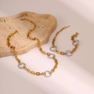 Collier Chaîne Femme En Acier Inoxydable Imperméable, Coloris Assortis, 1 Pièce h5 Image2