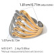 Couleur or et argent/Taille unique Image2