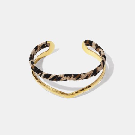 Bracelet manchette étanche en acier inoxydable de forme irrégulière 2