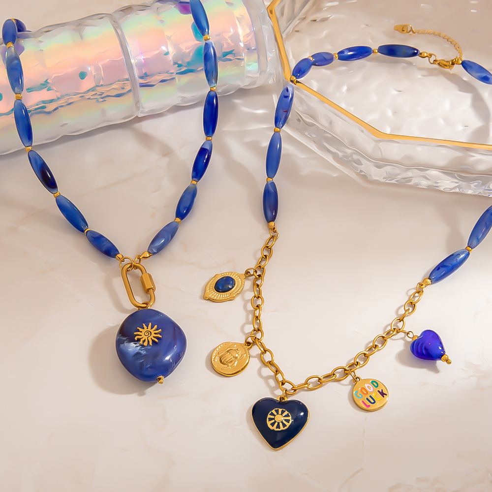 Collier De Perles En Pierre Naturelle Et Résine Pour Femme, Forme Irrégulière Classique, 1 Pièce Image3