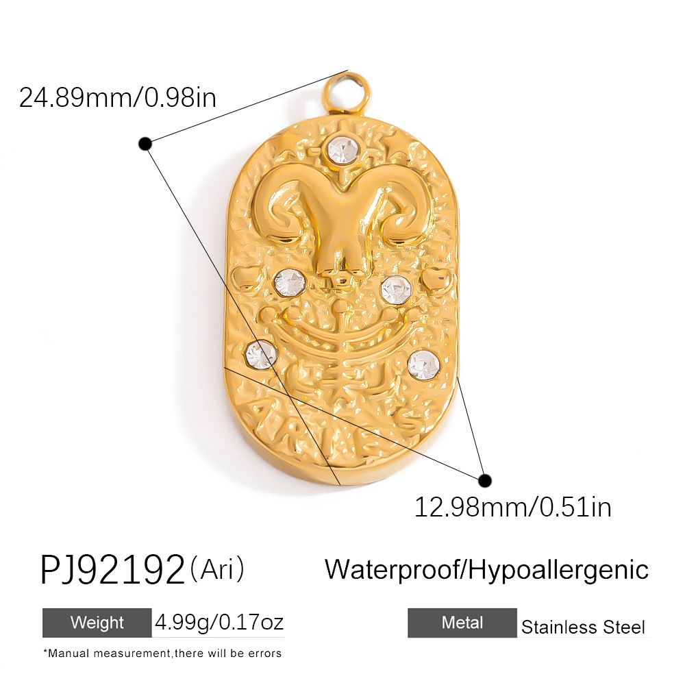 Pendentif Femme Simple Et Classique Avec Élément Constellation, En Acier Inoxydable Étanche, À Personnaliser Soi-Même 