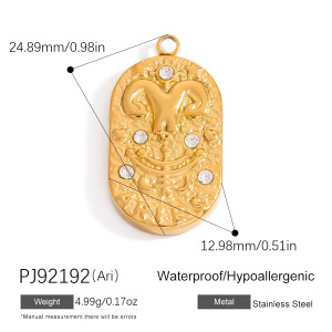 Pendentif Femme Simple Et Classique Avec Élément Constellation, En Acier Inoxydable Étanche, À Personnaliser Soi-Même h5 
